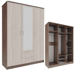 Шкаф 3-х дверный «Камелия» / 1500 для платья и белья с 2 ящиками.